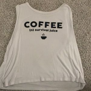 Lightweight workout tank with cute saying(kinda cropped)